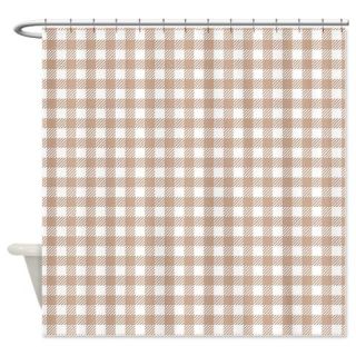  Cocoa and White Plaid Shower Curtain  Use code FREECART at Checkout