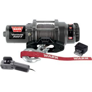 Warn Vantage 3000 Series 12 Volt ATV Winch   With Synthetic Rope, 3,000 Lb.