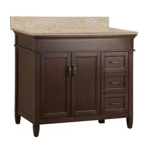 Foremost ASGABG3722DR Ashburn 37 Vanity with Right Drawers, Granite Top