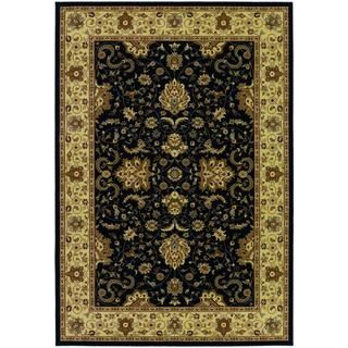 Izmir Floral Bijar/ Black Area Rug (53 X 76) (BlackSecondary colors Burgundy, gold, green, grey, ivory and redPattern FloralTip We recommend the use of a non skid pad to keep the rug in place on smooth surfaces.All rug sizes are approximate. Due to the
