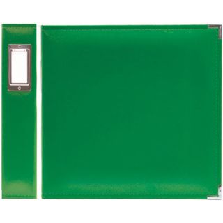 We R Memory Keepers Faux Leather Green 3 ring Binder