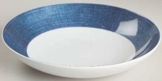 Studio Nova Blue Denim Coupe Soup Bowl, Fine China Dinnerware   Porcelain, Light