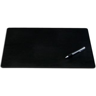 Dacasso Classic Black Leatherette Desk Mat (24 X 19) (BlackWrapped edgesSoft felt bottomDimensions 24 inches long x 19 inches high )