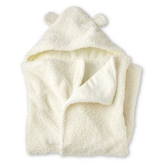 giggleBABY White Fuzzy Wuzzy Hooded Bath Towel, Polar Bear