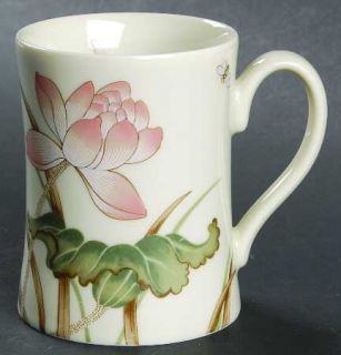 Fitz & Floyd Lotus Garden Mug, Fine China Dinnerware   Pink & White Flowers