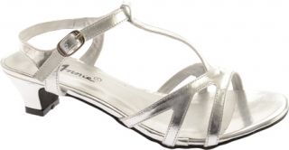 Womens Annie Edie   Silver Smooth Strappy Shoes