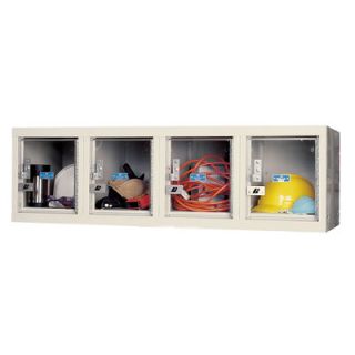 Hallowell Safety View Plus Locker 4 Wide Wall Mount (Knock Down) (Quick Ship)