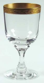 Fostoria Golden Grail Wine Glass   Stem #6083, Gold    Encrusted #644