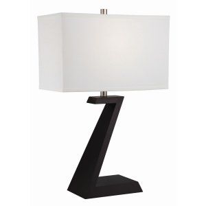 Lite Source LIS LS 22387 Zac Table Lamp with Linen Fabric Shade