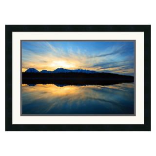 J and S Framing LLC Sunset on Jackson Lake Framed Wall Art   26W x 19H inch