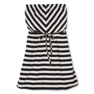 Mossimo Supply Co. Juniors Plus Size Strapless Dress   Black/White 2X