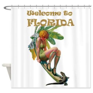  Welcome to Florida Shower Curtain  Use code FREECART at Checkout