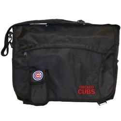 Chicago Cubs Nylon Messenger Bag (BlackMaterials NylonEmbroidered team logoRemovable cell phone holderAdjustable shoulder strapDimensions 13 inches high x 18 inches wide x 3 inches deep )
