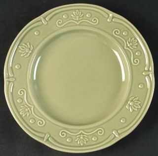 Jaclyn Smith Scalloped Floral Green Salad Plate, Fine China Dinnerware   Traditi