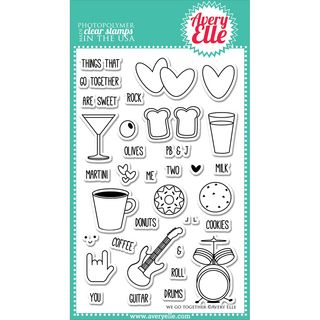 Avery Elle Clear Stamp Set 4x6 we Go Together