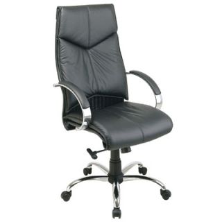 Office Star Deluxe High Back Executive Leather Office Chair with Arms 8200 / 
