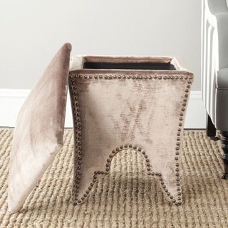 Safavieh Deidra Champagne Wool/ Viscose Blend Ottoman (ChampagneMaterials Wood and Wool/ Viscose Blend FabricDimensions 21.1 inches high x 16.1 inches wide x 21.1 inches deepThis product will ship to you in 1 box.Furniture arrives fully assembled )