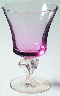 Tiffin Franciscan Wistaria (Pink) Water Goblet   Stem#17578,Pink     Plain Bowl