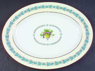 Wedgwood Appledore 17 Oval Serving Platter, Fine China Dinnerware   Fruit Baske