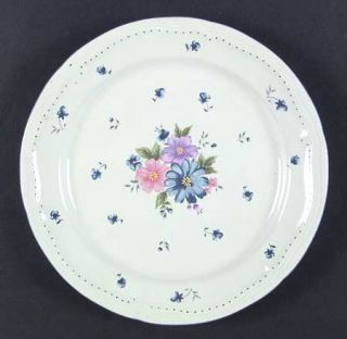 Newcor Provincial Dinner Plate, Fine China Dinnerware   Blue , Purple, Peachflow