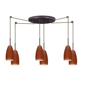 Besa Lighting BEL 6BC 1509CH BR Chrissy Pendant