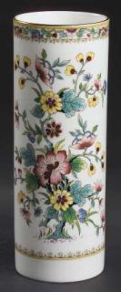 Coalport Ming Rose 7 Cylinder Vase, Fine China Dinnerware   Pink,Yellow & Blue
