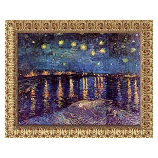 Starry Night On Rhone Canvas Wall Art by Vincent van Gogh   24W x 20H in.