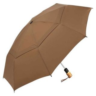 Auto Open/Close Vented Compact Eco Umbrella   Bark 43