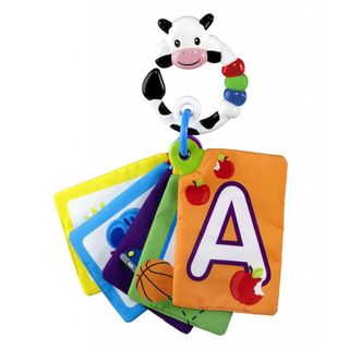 Baby Einstein Shapes and Numbers Cow Discovery Cards (MulticolorStyle/pattern CowComes with number cards in three (3) different languages French, English and SpanishEach card has a crinkle coverCan easily attach to carriers, children strollers and car se