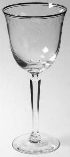 Lenox Classic Shell (Platinum Trim) Water Goblet   Platinum Trim