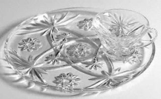 Anchor Hocking Prescut Clear Snack Set Plate and Regular Punch Cup   Clear, Pres