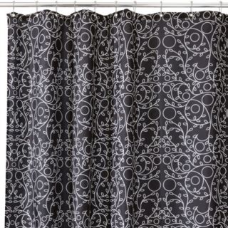 InterDesign Twigz Shower Curtain   Black/White (72x72)