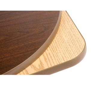 Oak Street Mfg 30x42 Rectangular Pedestal Table   Dining Height, Reversible Oak/Walnut Surface