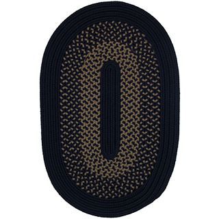 Houston Reversible Braided Indoor/Outdoor Oval Rugs, Navy
