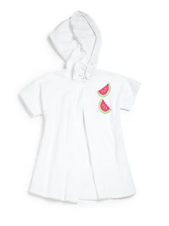 Florence Eiseman Toddlers & Little Girls Hooded Watermelon Coverup   White