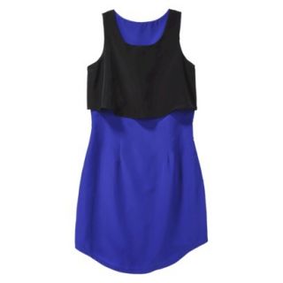 Mossimo Womens Crop Top Dress   Black/Athens Blue L