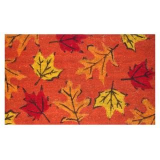 Fall Leaves coir With Vinyl Backing Doormat (17 inches X 29 inche)