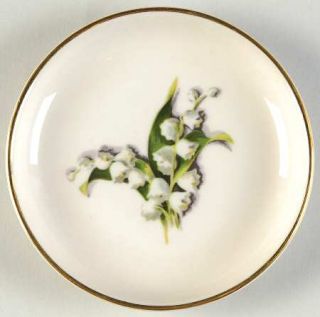 Fine Arts Lily Of The Valley Coaster, Fine China Dinnerware   White Flower Clust