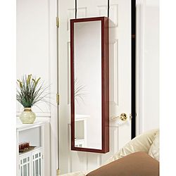Cherry Wood Hanging Armoire Mirror