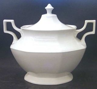 Johnson Brothers Heritage White (Made In EnglandStamp) Tureen &  Lid, Fine Chi