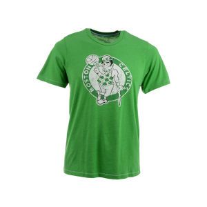 Boston Celtics Industry Rag NBA Distressed Logo Contrast Stitch T Shirt