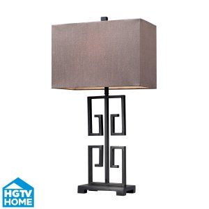 Dimond Lighting DMD HGTV139 Universal Greek Key Metal Table Lamp