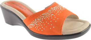 Womens David Tate Glitter   Orange Suede Casual Shoes