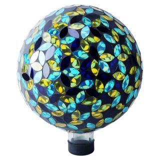 Alpine 10 in. Mosaic Gazing Ball Blue/Yellow   GRS404