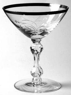 Tiffin Franciscan Lenox Kingsley Platinum Champagne/Tall Sherbet   Stem #17601,
