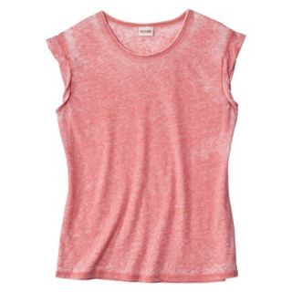 Mossimo Supply Co. Juniors Burnout Tee   Bright Coral XXL(19)