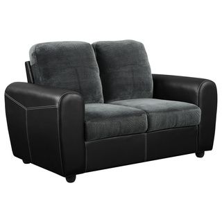 Champion Grey/ Black Loveseat