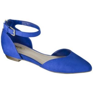 Womens Mossimo Veronica Ankle Strap Two Piece Flats   Blue 9.5