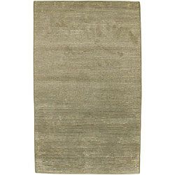 Hand knotted Solid Beige Causal Karur Wool Rug (26 X 10) (Grey Pattern Solid Tip We recommend the use of a non skid pad to keep the rug in place on smooth surfaces.All rug sizes are approximate. Due to the difference of monitor colors, some rug colors m