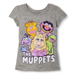 Disney The Muppets Infant Toddler Girls Short Sleeve Tee   Light Gray 5T